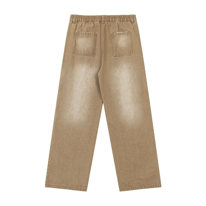 Washed Ripped Vintage Loose Jeans     - VILIVAUN